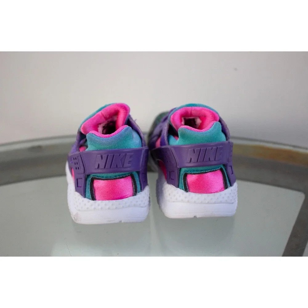 Nike Toddler Huarache Run Ultra Green/Purple Running Sneaker BQ7098-300 Size 9C